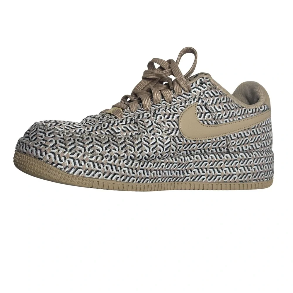 Nike Air Force 1‎ Shoes Sneakers Womens Size 9 Beige Canvas Geometric DZ2789-200